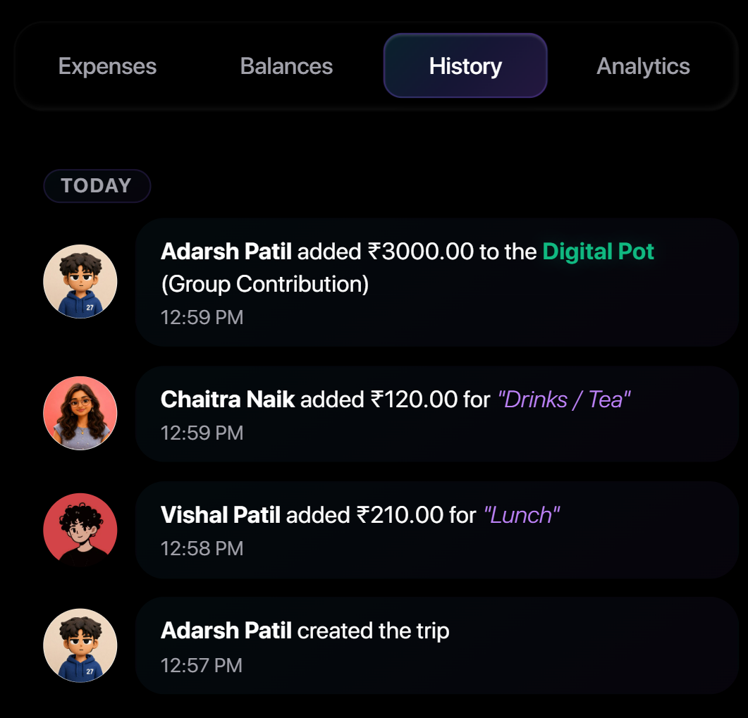 Activity History